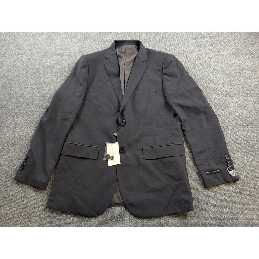 Alain Dupetit Mens Suit Jacket 38R Charcoal Gray TR Blazer Sport Coat NWT New